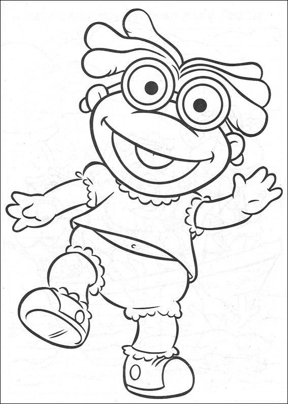 Print Muppet babies kleurplaat